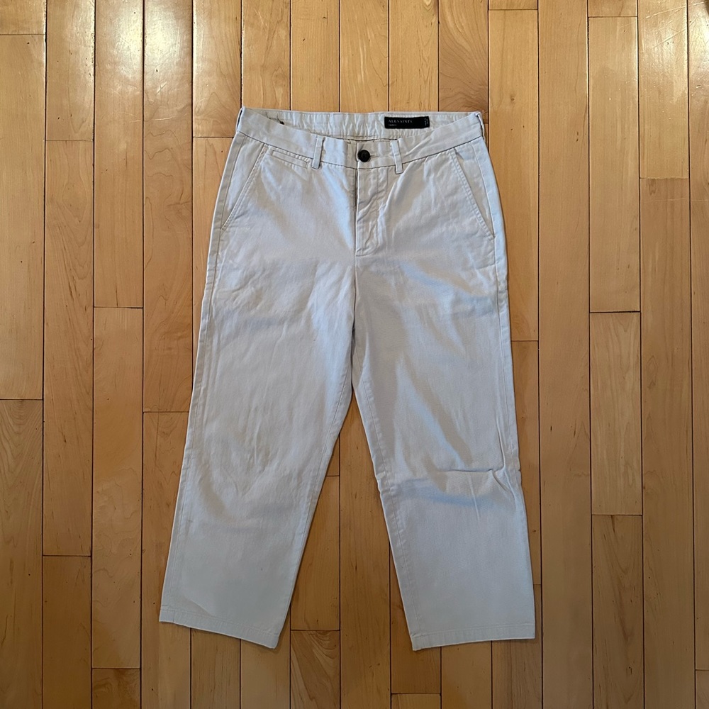 AllSaints Wide Leg Cropped Tapered Pants